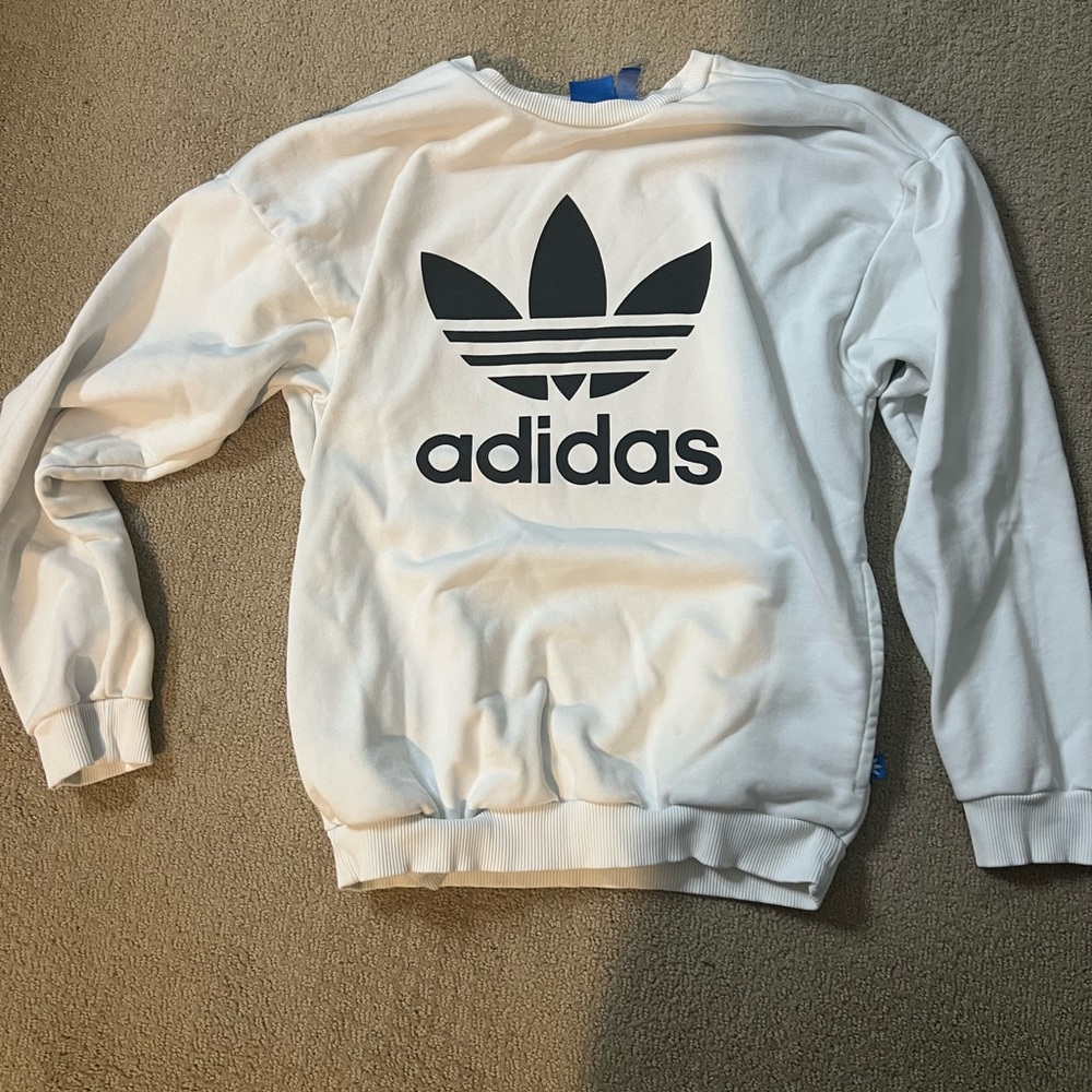 White Adidas XS Crewneck